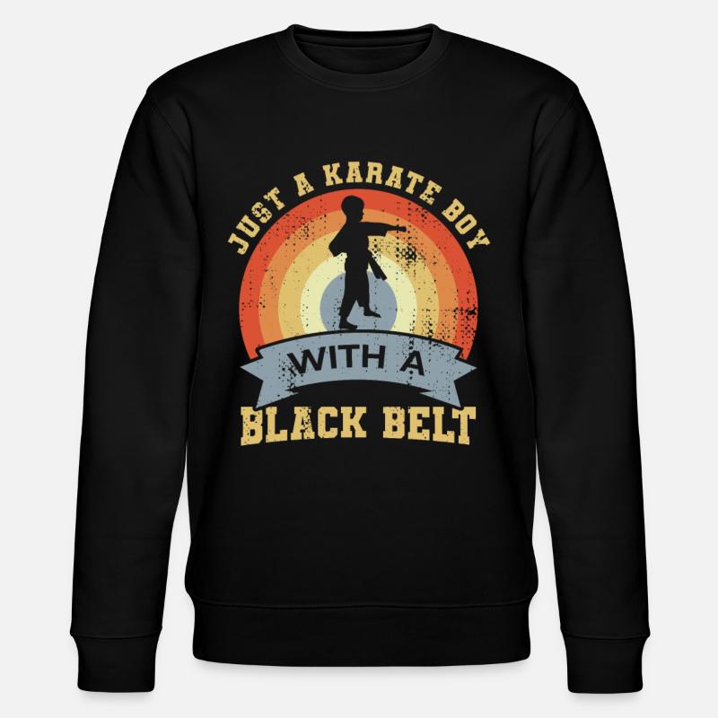 Karate Junge mit schwarzem Gürtel - Stanley/Stella Unisex Bio-Sweatshirt CHANGER  - Schwarz