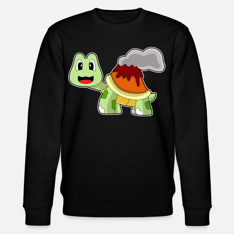 Turtle Volcano - Stanley/Stella CHANGER Unisex Organic Sweatshirt - black