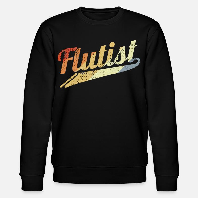 Retro Flötist - Stanley/Stella Unisex Bio-Sweatshirt CHANGER  - Schwarz