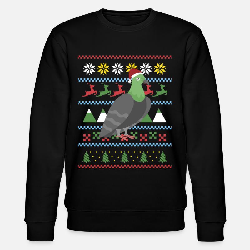 Ugly Christmas Taube - Stanley/Stella Unisex Bio-Sweatshirt CHANGER  - Schwarz