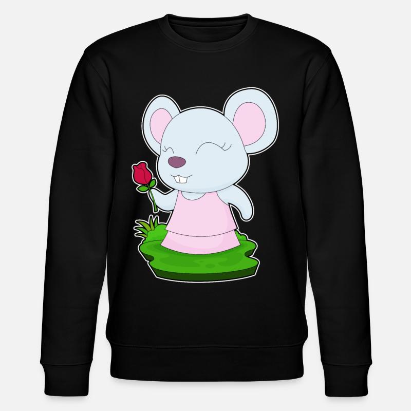 Mouse Rose - Stanley/Stella CHANGER Unisex Organic Sweatshirt - black
