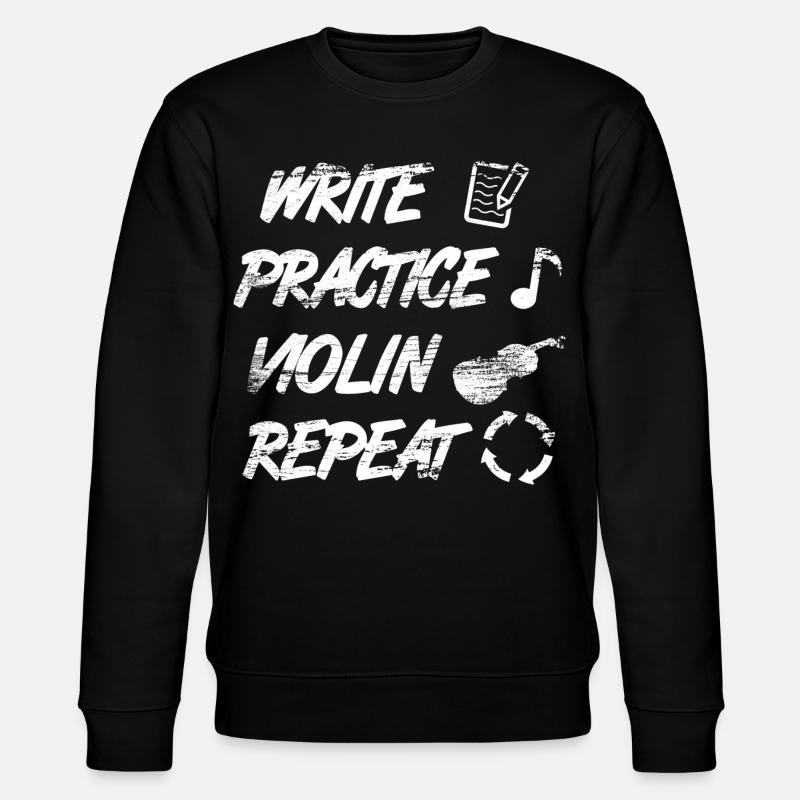 Practice writing, repeat violin - Stanley/Stella CHANGER Unisex Organic Sweatshirt - black