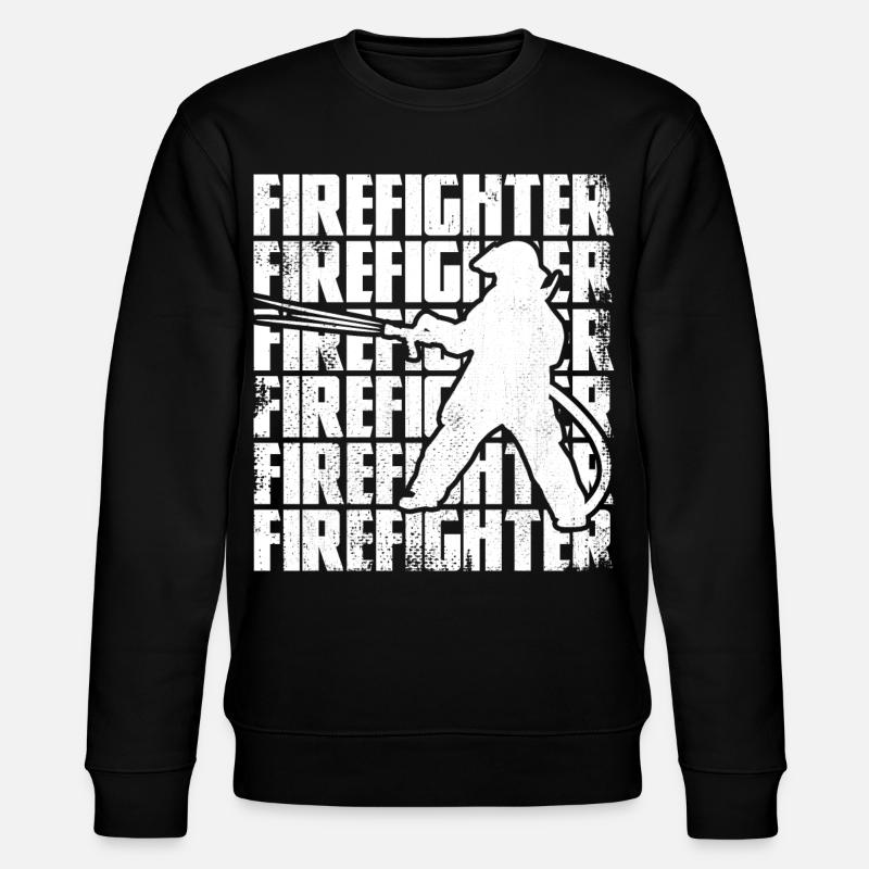 Lustiger Feuerwehrmann - Stanley/Stella Unisex Bio-Sweatshirt CHANGER - Schwarz