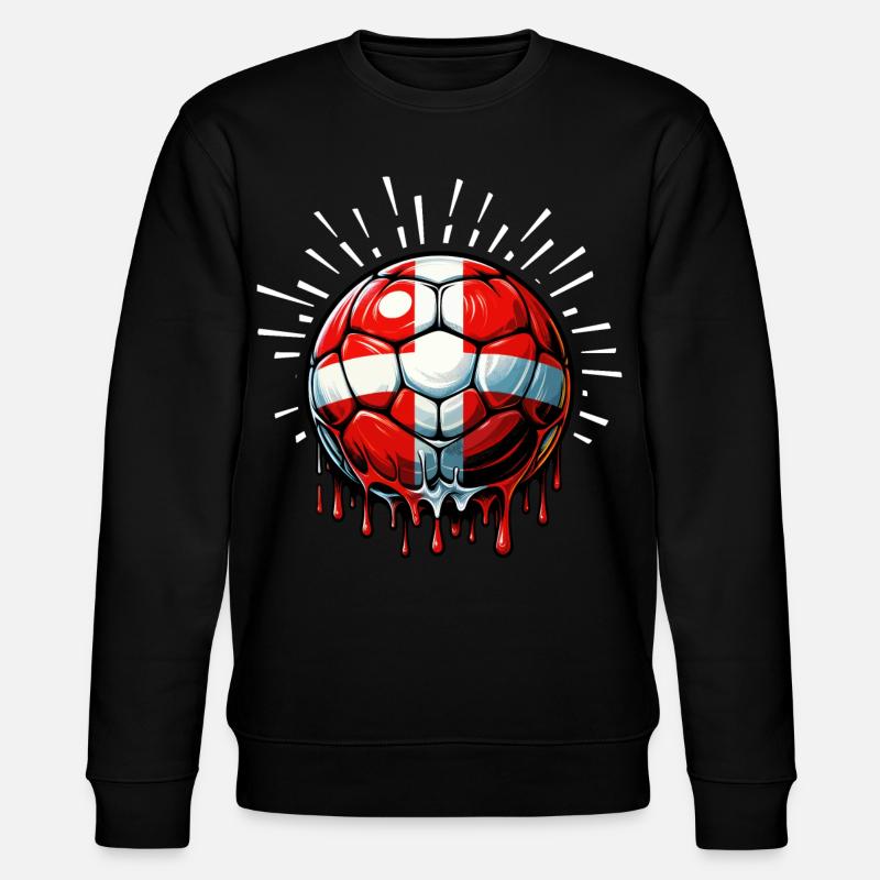 Denmark Fan Shirt - Stanley/Stella CHANGER Unisex Organic Sweatshirt - black