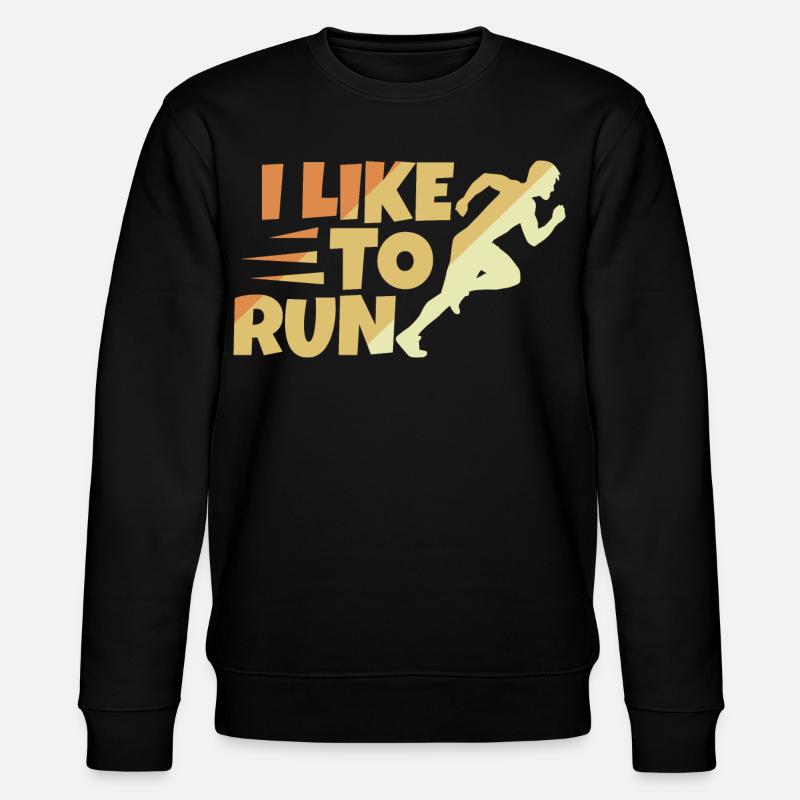 Läuferspruch - Stanley/Stella Unisex Bio-Sweatshirt CHANGER  - Schwarz