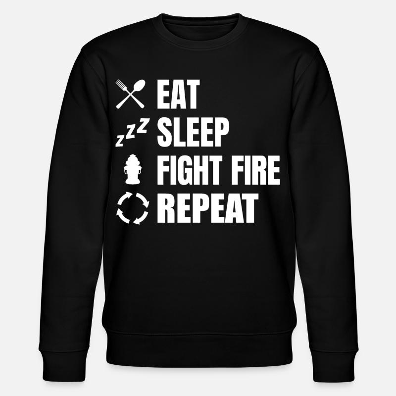 Feuerwehrleute Zeitplan - Stanley/Stella Unisex Bio-Sweatshirt CHANGER  - Schwarz