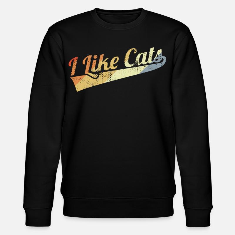 I Like Cats - Stanley/Stella Unisex Bio-Sweatshirt CHANGER  - Schwarz