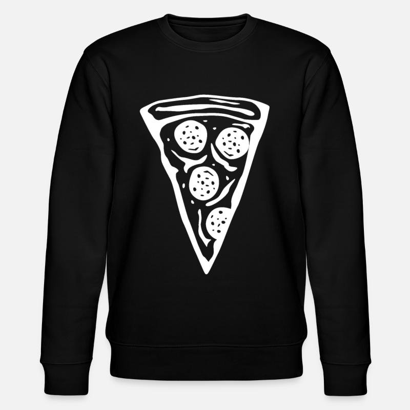 Pizzastück - Stanley/Stella Unisex Bio-Sweatshirt CHANGER  - Schwarz