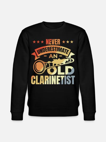 Never underestimate old clarinetists - Stanley/Stella CHANGER Unisex Organic Sweatshirt - black