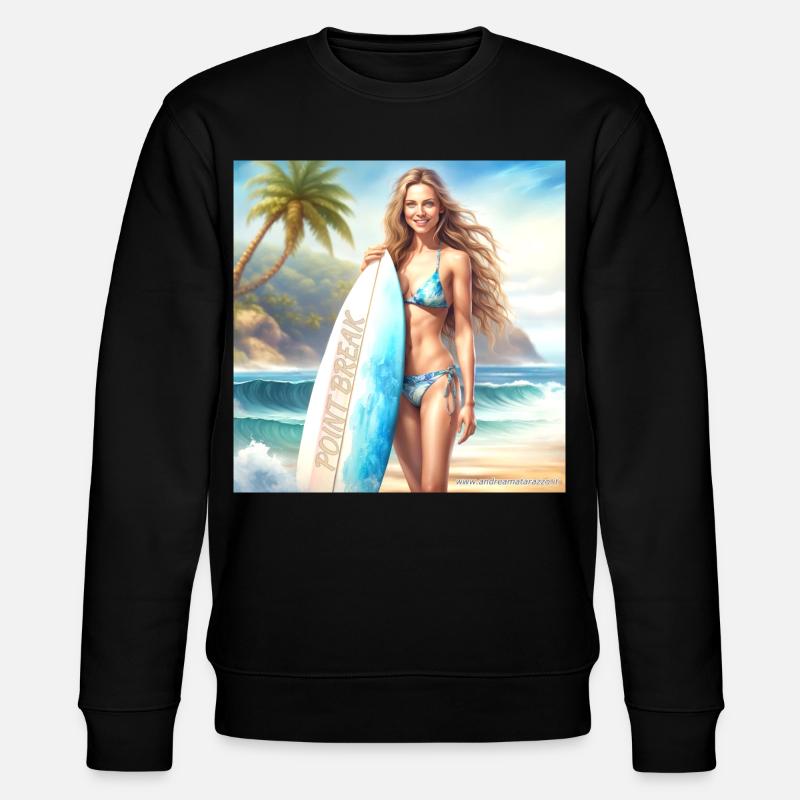 Mädchen Action Surf 2 - Stanley/Stella Unisex Bio-Sweatshirt CHANGER  - Schwarz