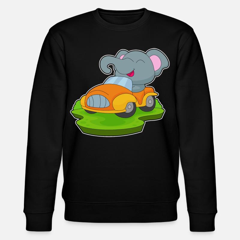Voiture d’éléphant - Sweat bio CHANGER Stanley/Stella Unisexe - noir