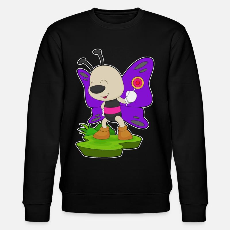 Sucette papillon - Sweat bio CHANGER Stanley/Stella Unisexe - noir