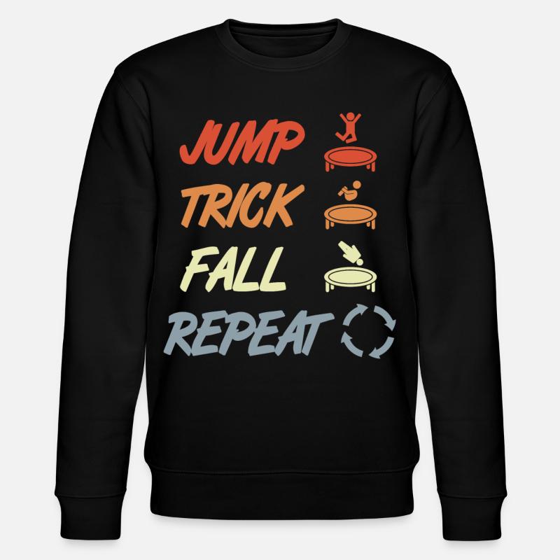 Trampolin Techniken - Stanley/Stella Unisex Bio-Sweatshirt CHANGER  - Schwarz