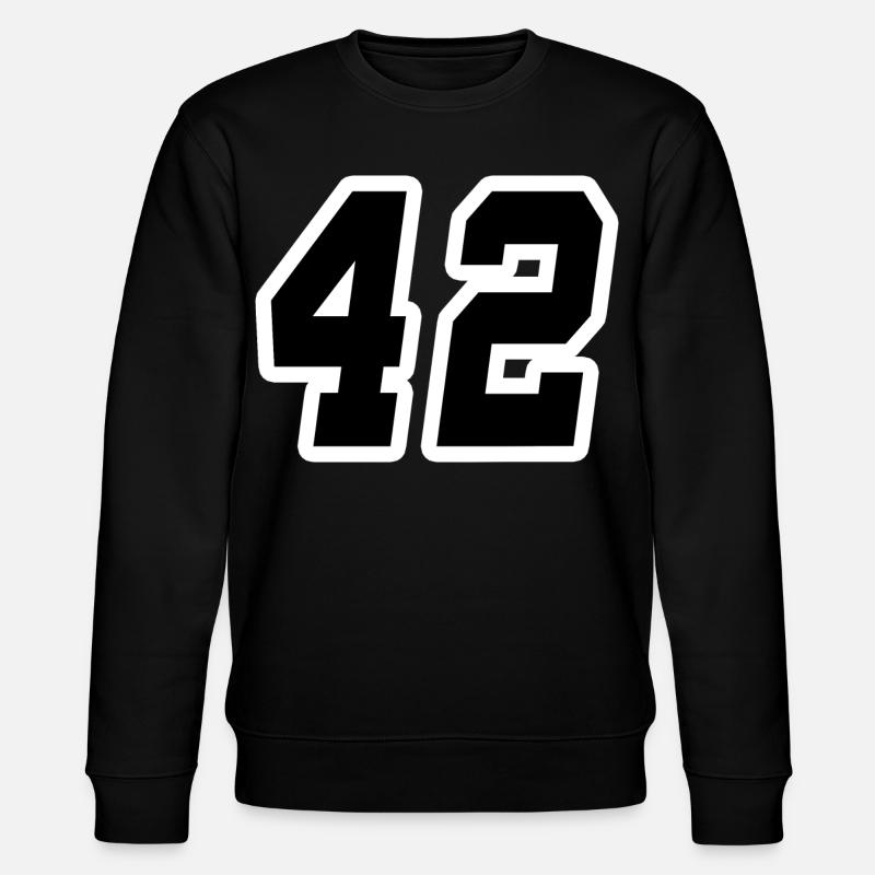 Nummer zweiundvierzig 42 - Stanley/Stella Unisex Bio-Sweatshirt CHANGER  - Schwarz