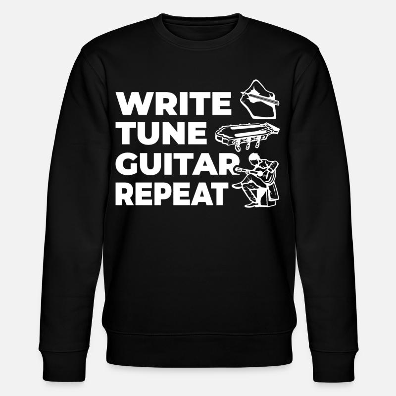 Write Tune Guitar Repeat - Stanley/Stella Unisex Bio-Sweatshirt CHANGER  - Schwarz