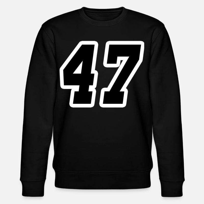 Nummer siebenundvierzig 47 - Stanley/Stella Unisex Bio-Sweatshirt CHANGER  - Schwarz