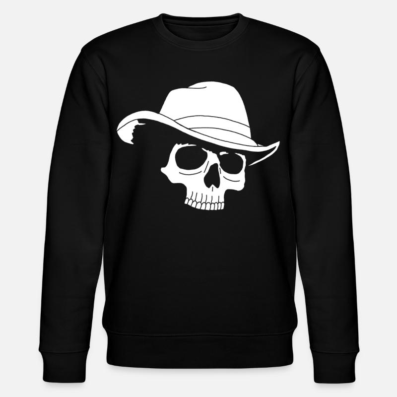 Cowboy Schädel - Stanley/Stella Unisex Bio-Sweatshirt CHANGER  - Schwarz