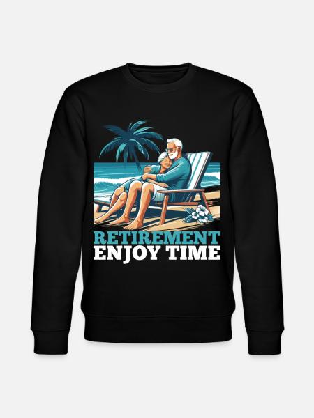 Retirement Retirement Time Enjoy Gift - Stanley/Stella CHANGER Unisex Organic Sweatshirt - black