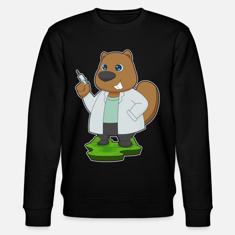 Biber Arzt Spritze - Stanley/Stella Unisex Bio-Sweatshirt CHANGER  - Schwarz