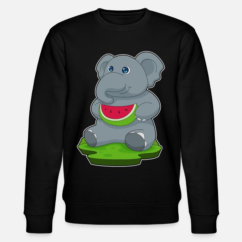 Pastèque éléphant - Sweat bio CHANGER Stanley/Stella Unisexe - noir