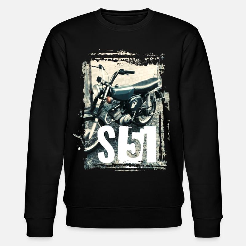 Moto Enduro S51 Classic - Sweat bio CHANGER Stanley/Stella Unisexe - noir