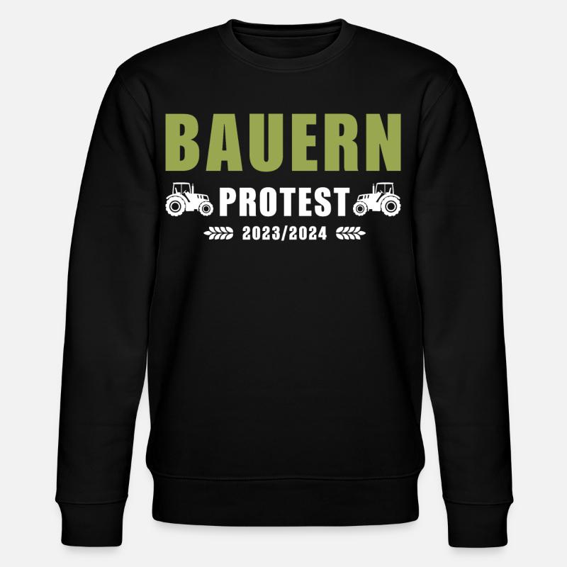 Bauernproteste 2023-2024 - Stanley/Stella Unisex Bio-Sweatshirt CHANGER  - Schwarz