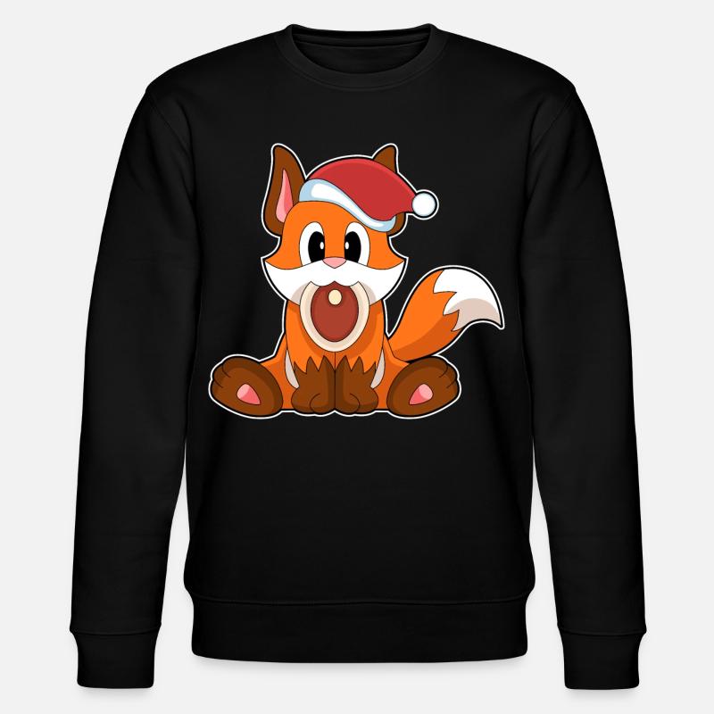Fox Christmas Meat - Stanley/Stella CHANGER Unisex Organic Sweatshirt - black