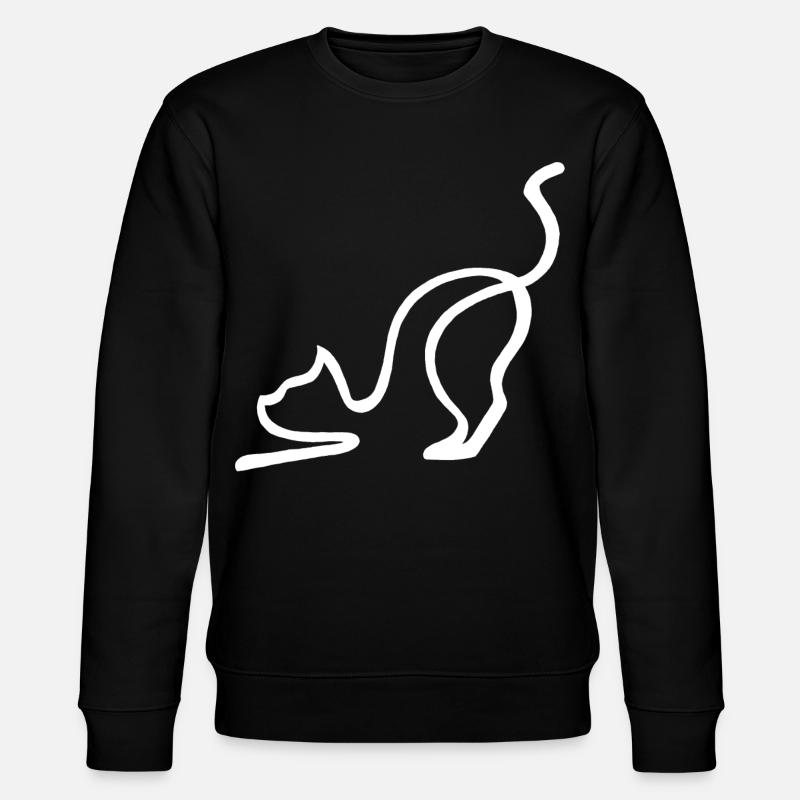 Weiße Katze Equisse - Stanley/Stella Unisex Bio-Sweatshirt CHANGER - Schwarz