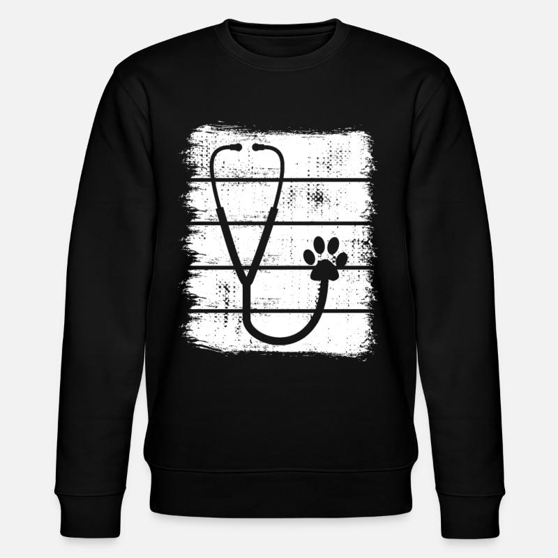 Stethoskop Skizze - Stanley/Stella Unisex Bio-Sweatshirt CHANGER  - Schwarz