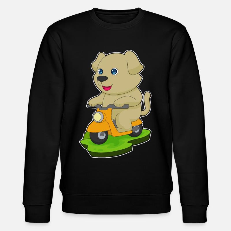 Hund Motorroller - Stanley/Stella Unisex Bio-Sweatshirt CHANGER - Schwarz