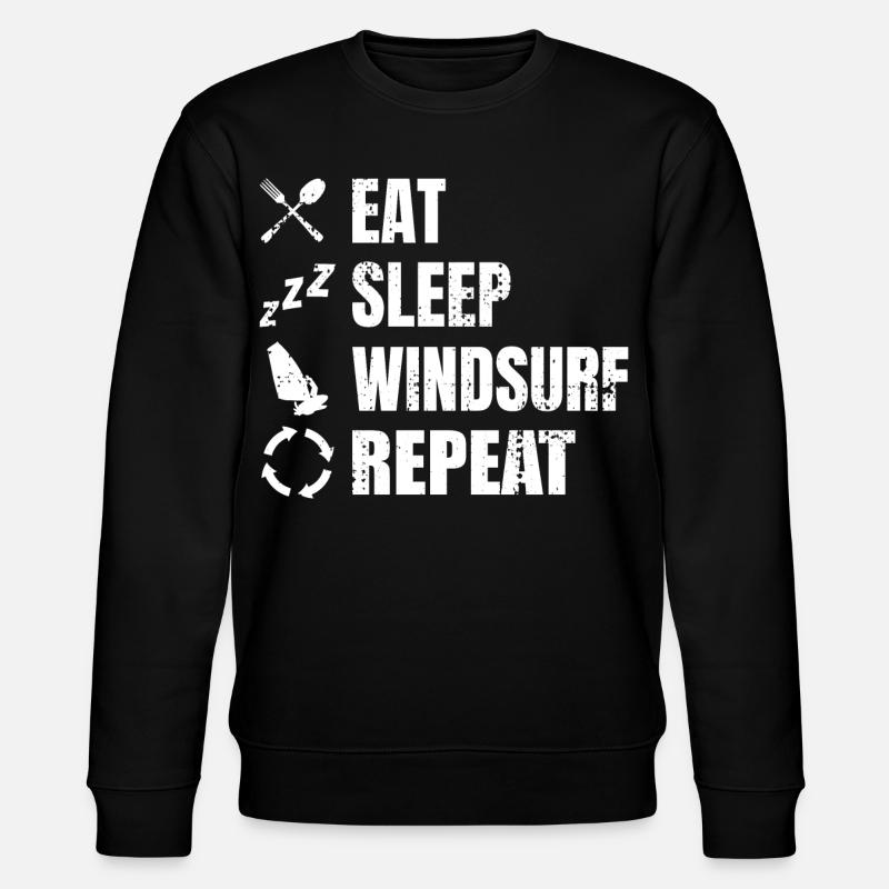 Eat Sleep Windsurf Repeat - Stanley/Stella Unisex Bio-Sweatshirt CHANGER  - Schwarz