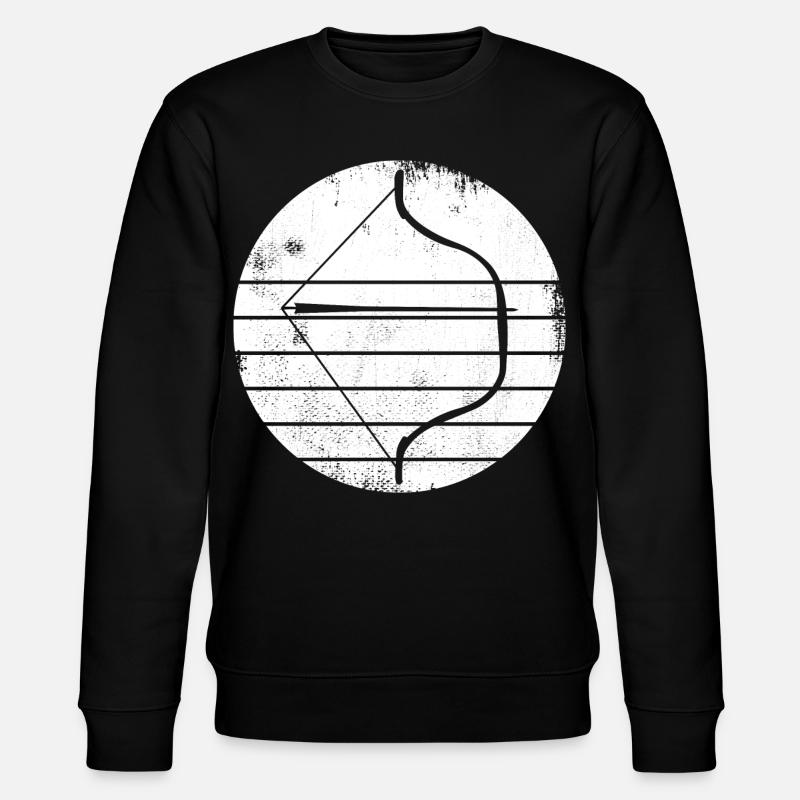 Bow and Arrow Sketch - Stanley/Stella CHANGER Unisex Organic Sweatshirt - black