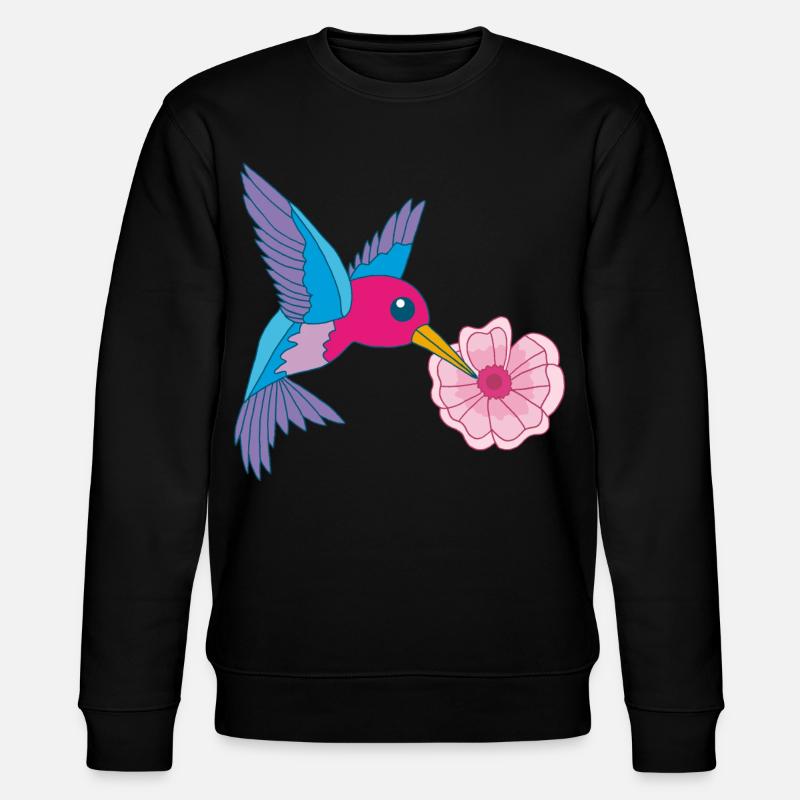 Vogel auf Nahrungssuche - Stanley/Stella Unisex Bio-Sweatshirt CHANGER - Schwarz