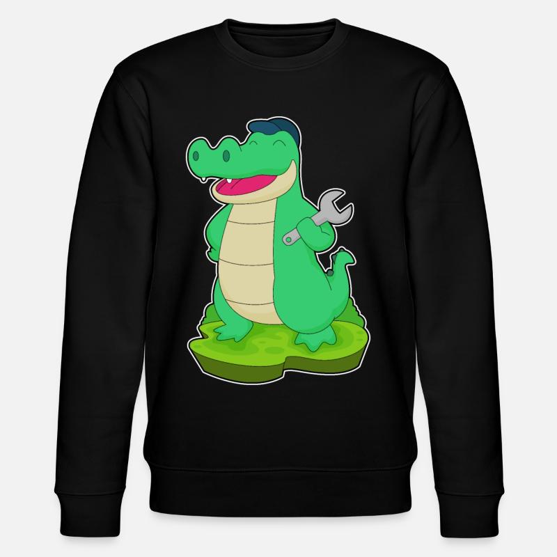 Clé artisanale crocodile - Sweat bio CHANGER Stanley/Stella Unisexe - noir
