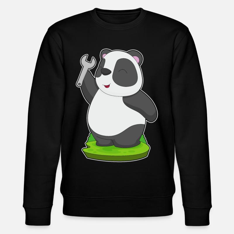 Clé artisanale Panda - Sweat bio CHANGER Stanley/Stella Unisexe - noir