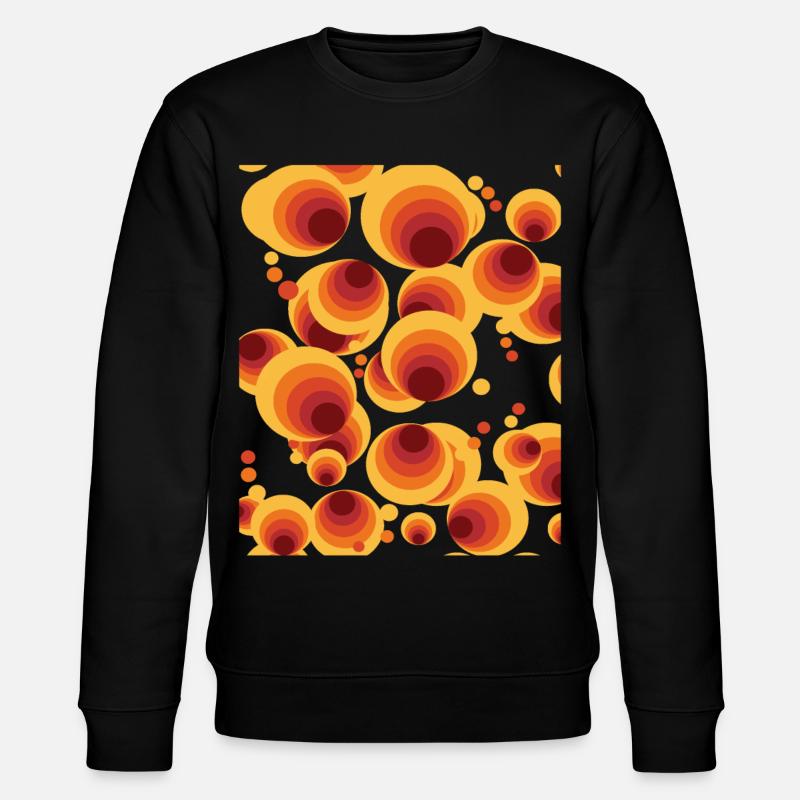 Abstract Polka Dots Circle Pattern - Stanley/Stella CHANGER Unisex Organic Sweatshirt - black