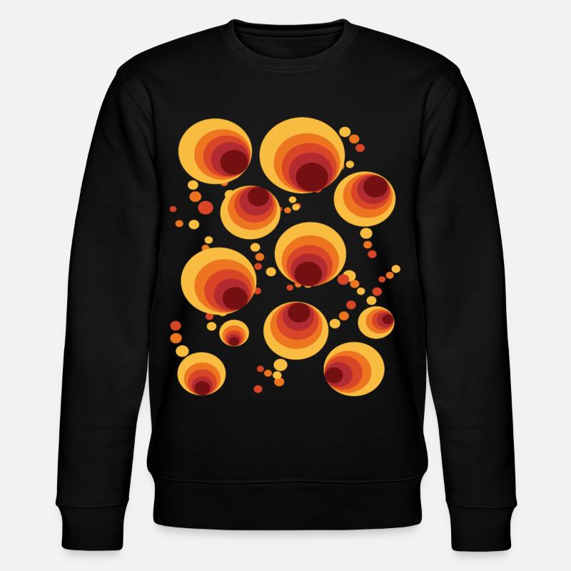 Abstract Polka Dots Circle Pattern - Stanley/Stella CHANGER Unisex Organic Sweatshirt - black
