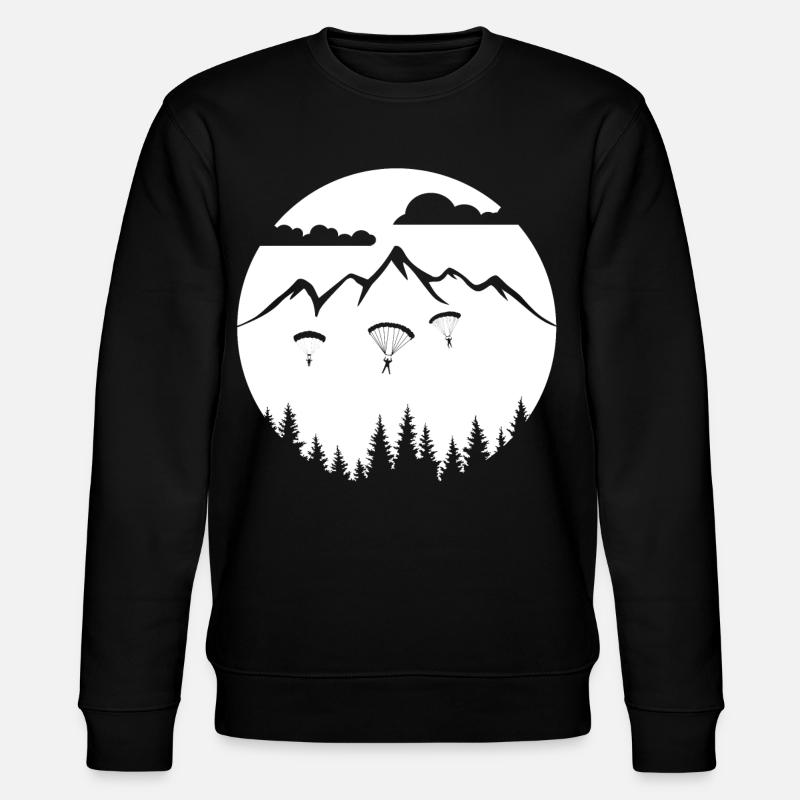 Fallschirmsprung - Adrenalin am Himmel - Stanley/Stella Unisex Bio-Sweatshirt CHANGER  - Schwarz