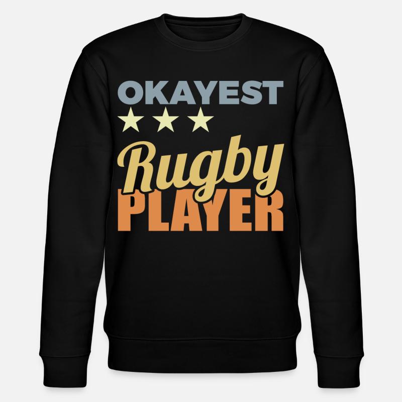 Durchschnittlicher Rugbyspieler - Stanley/Stella Unisex Bio-Sweatshirt CHANGER  - Schwarz