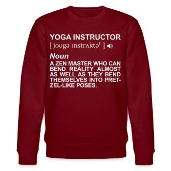 Définition du professeur de yoga - Sweat bio CHANGER Stanley/Stella Unisexe - bordeaux - Devant - Nik (191cm) & Marisol (170cm)