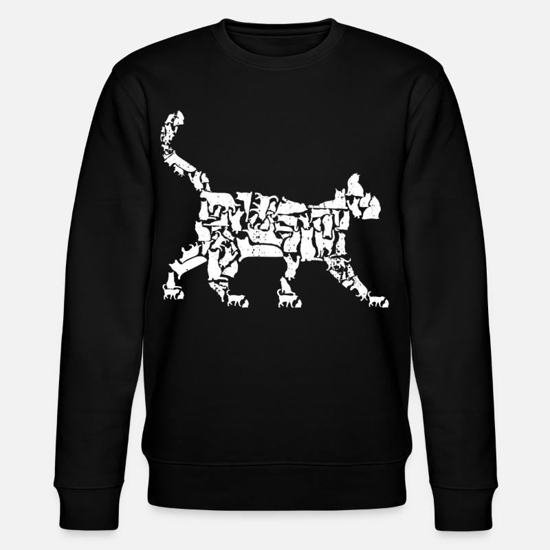 Cat Drawing - Stanley/Stella CHANGER Unisex Organic Sweatshirt - black