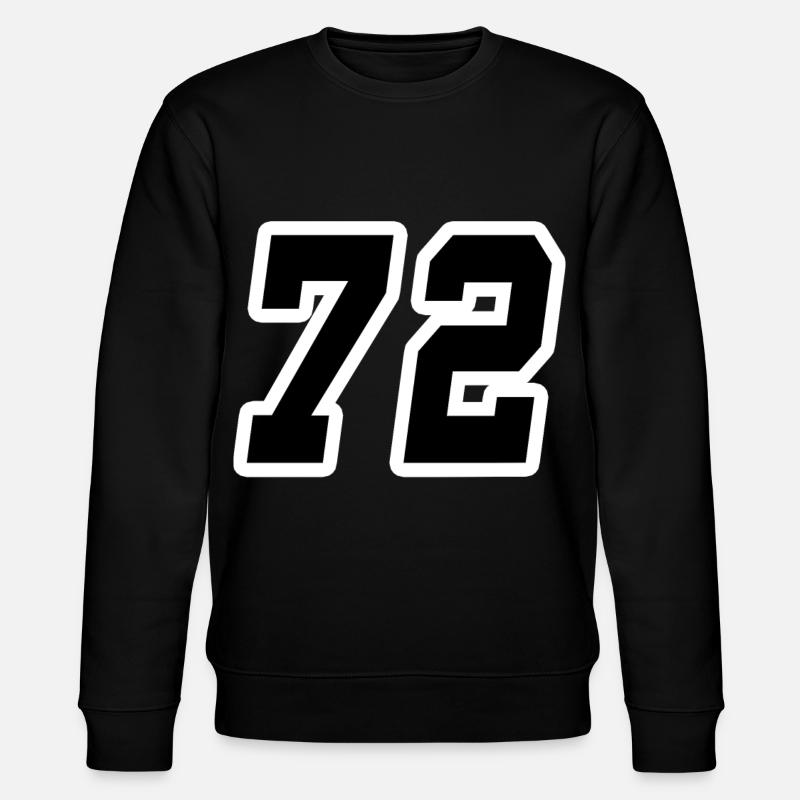 Nummer zweiundsiebzig 72 - Stanley/Stella Unisex Bio-Sweatshirt CHANGER  - Schwarz