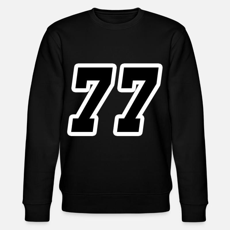 Nummer siebenundsiebzig 77 - Stanley/Stella Unisex Bio-Sweatshirt CHANGER  - Schwarz