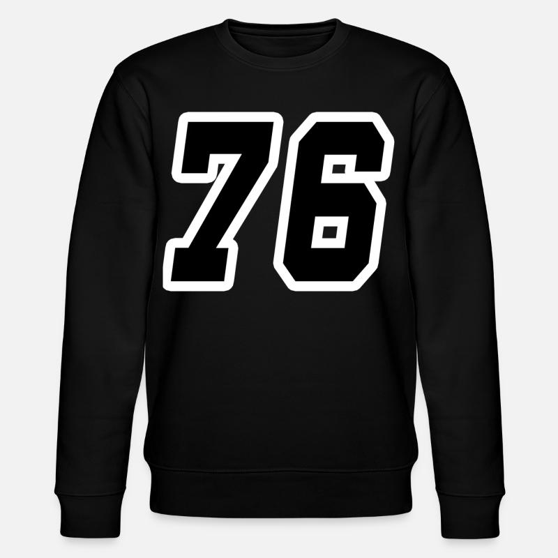 Nummer sechsundsiebzig 76 - Stanley/Stella Unisex Bio-Sweatshirt CHANGER  - Schwarz