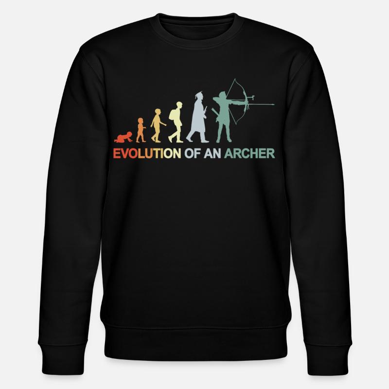 Bogenschützen Evolution - Stanley/Stella Unisex Bio-Sweatshirt CHANGER  - Schwarz