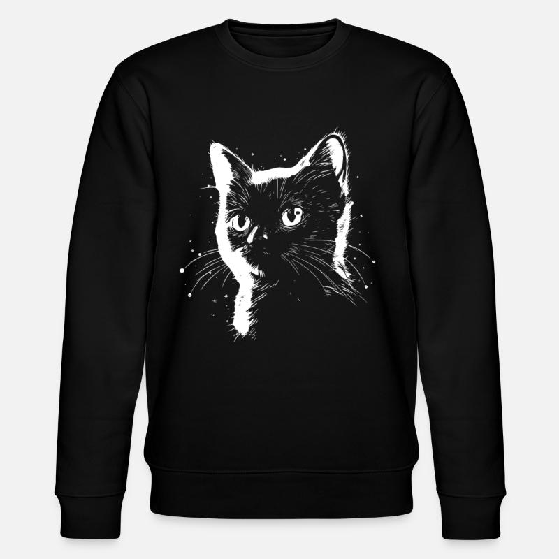 Dessin de chat - Sweat bio CHANGER Stanley/Stella Unisexe - noir