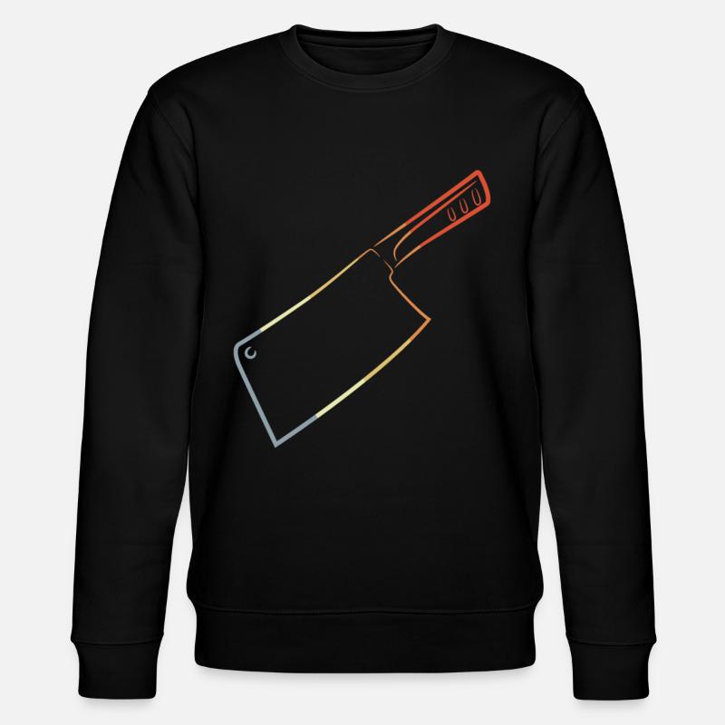 Retro Messer - Stanley/Stella Unisex Bio-Sweatshirt CHANGER  - Schwarz