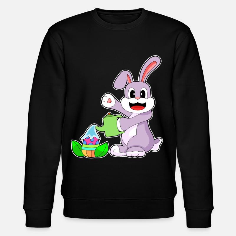Hase Ostern Osterei Gießkanne - Stanley/Stella Unisex Bio-Sweatshirt CHANGER  - Schwarz