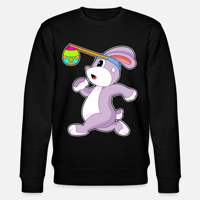 Bunny Easter Jogging - Stanley/Stella CHANGER Unisex Organic Sweatshirt - black