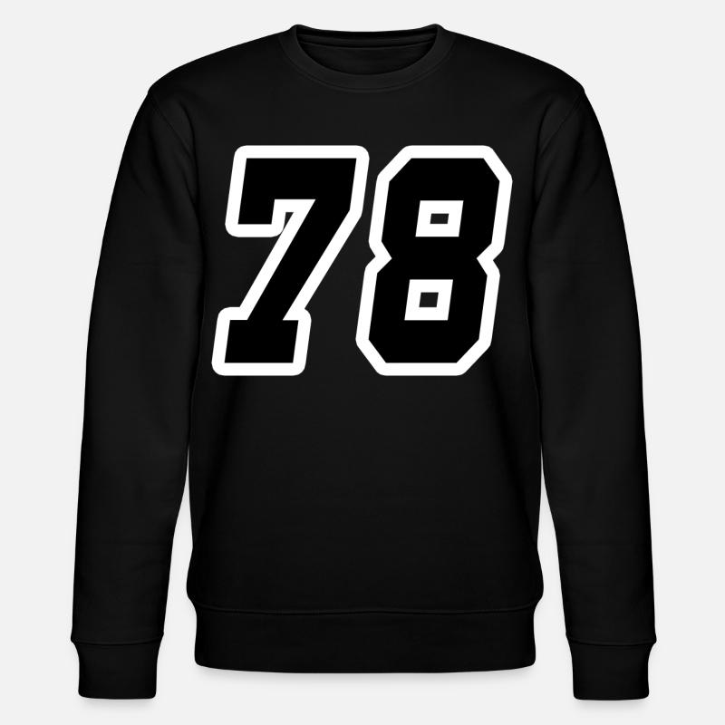 Nummer achtundsiebzig 78 - Stanley/Stella Unisex Bio-Sweatshirt CHANGER  - Schwarz